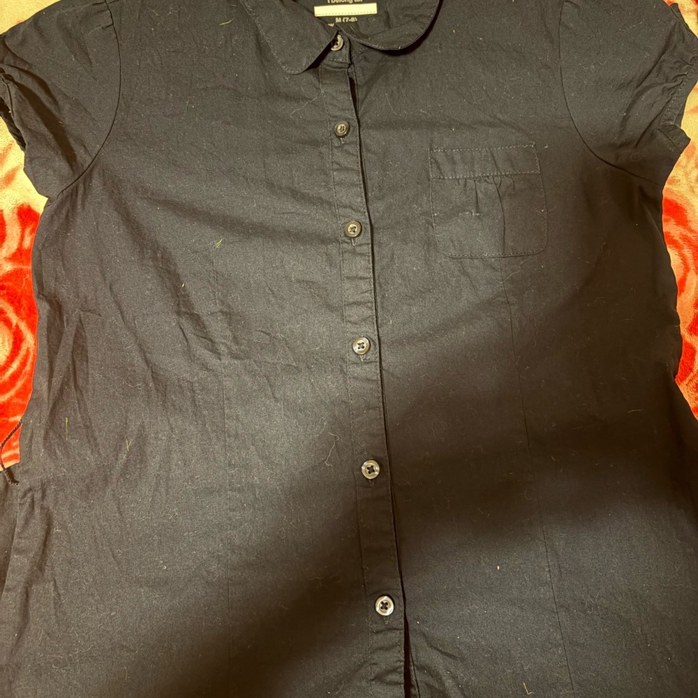 Blue Button-Up Dress